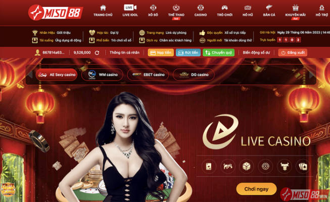 thủ thuật chơi casino trực tuyến tại Miso88
